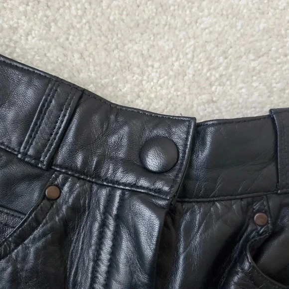 Ultimate 90's high waist leather straight leg pants - Picture 4 of 12